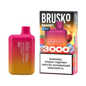 Электронная сигарета BRUSKO MAGIC – Персик и малина со льдом 3000 затяжек
