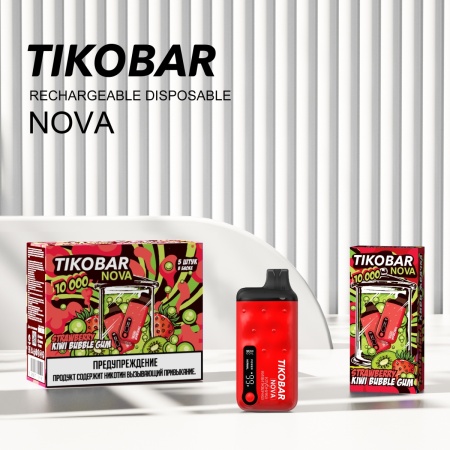 Электронная сигарета TIKOBAR NOVA – Клубника киви жвачка 10000 затяжек