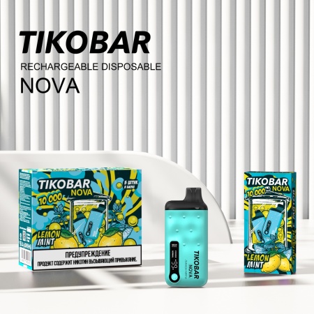 Электронная сигарета TIKOBAR NOVA – Лимон мята 10000 затяжек