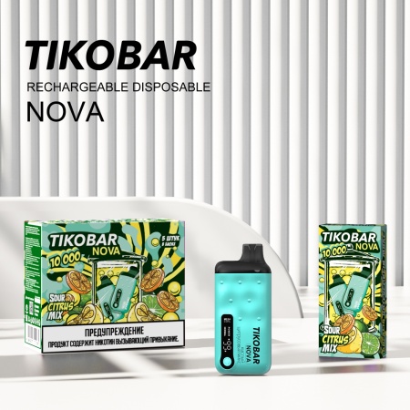 Электронная сигарета TIKOBAR NOVA – Кислый цитрусовый микс 10000 затяжек