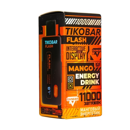 Электронная сигарета TIKOBAR FLASH – Манговый Энергетик 11000 затяжек