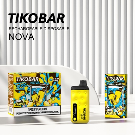 Электронная сигарета TIKOBAR NOVA – Кислые конфеты 10000 затяжек