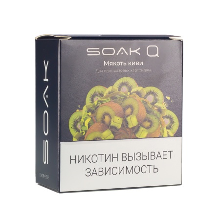 Картридж SOAK Q – Мякоть киви 1500 затяжек 2шт