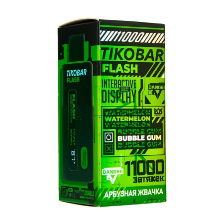 Электронная сигарета TIKOBAR FLASH – Арбузная Жвачка 11000 затяжек