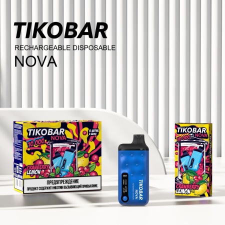 Электронная сигарета TIKOBAR NOVA – Клюква лимон 10000 затяжек